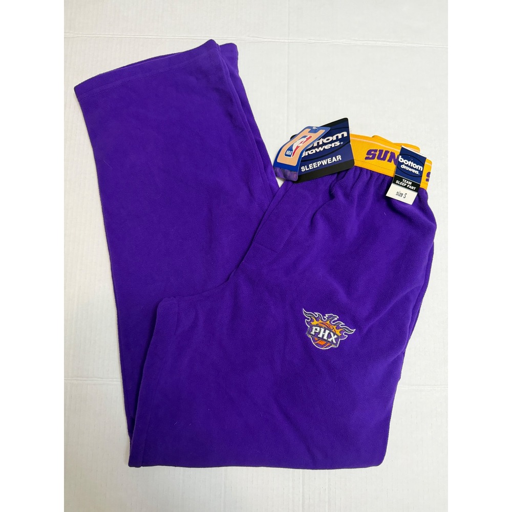 NBA Phoenix Suns Pajama Pants Mens Small Purple Fleece Sleep Bottoms PHX Logo